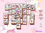 Hello Kitty mahjong online macskás játék